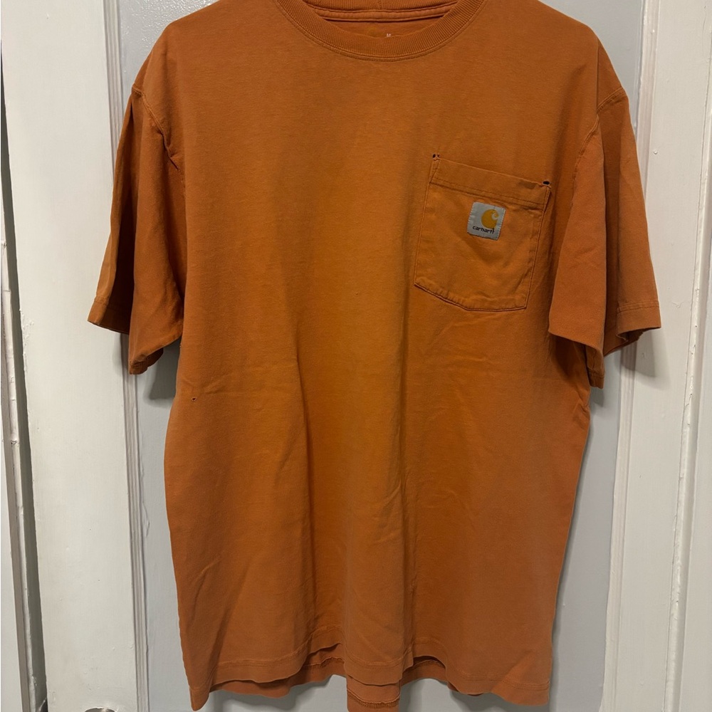 Carhartt Men's Distressed Orange T-Shirt